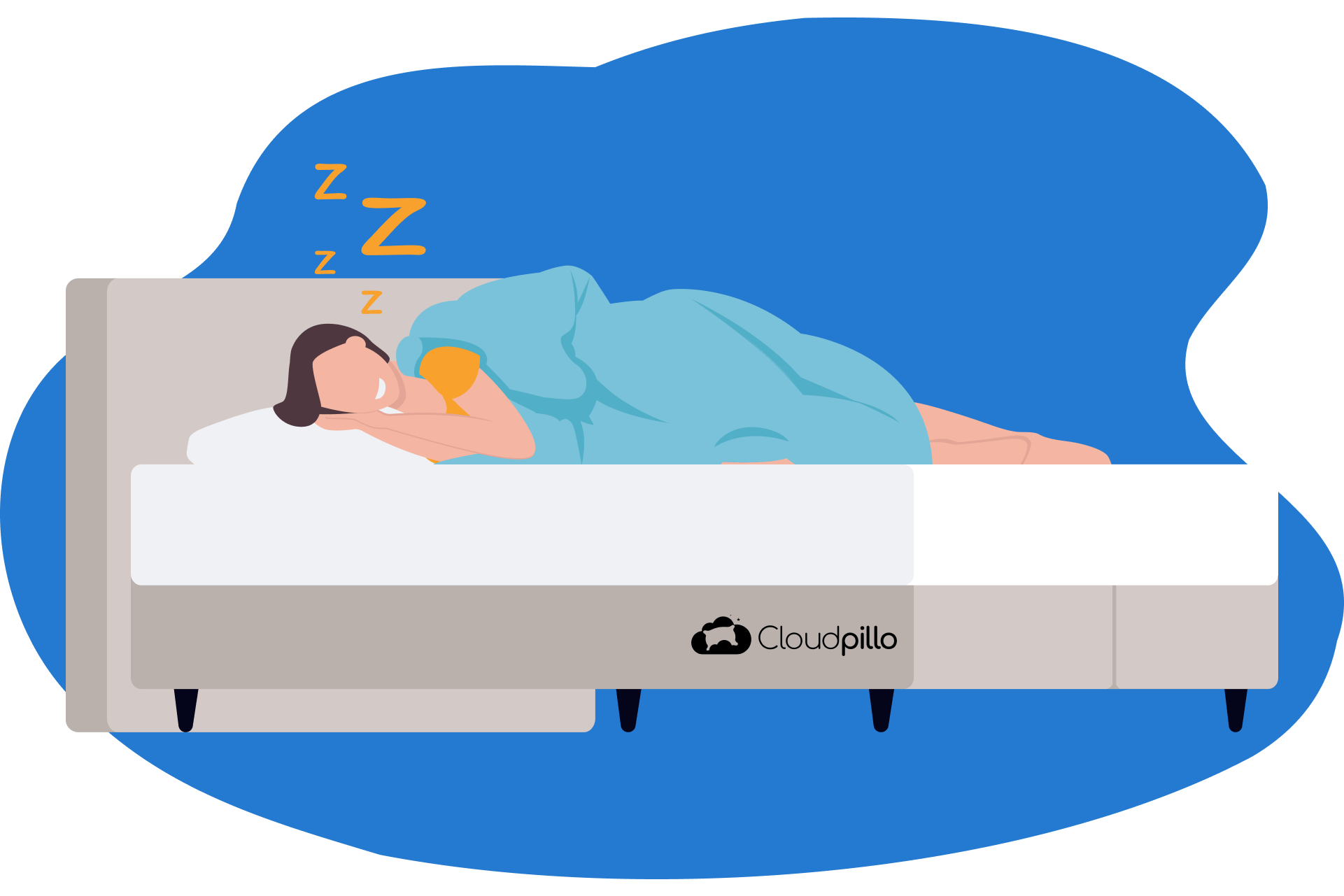 slapen op de Cloudpillo boxspring
